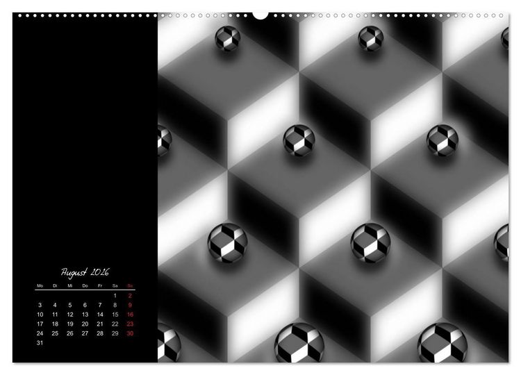 Produktbild: Schwarz trifft Wei&szlig; (Wandkalender 2026 DIN A2 quer), CALVENDO Monatskalender