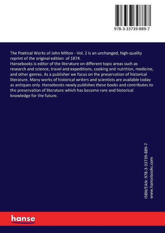 Produktbild: The Poetical Works of John Milton