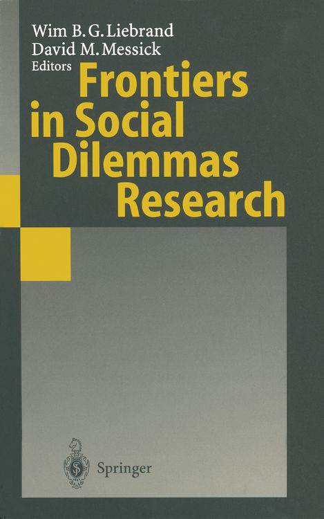 Produktbild: Frontiers in Social Dilemmas Research