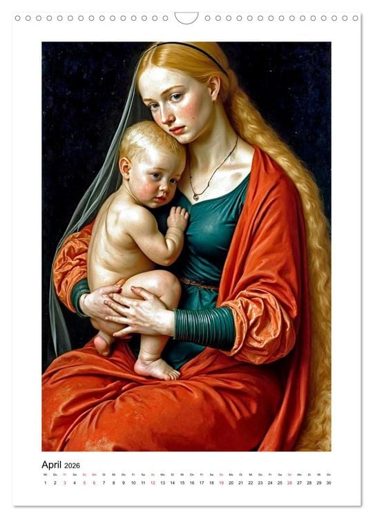 Produktbild: Marienbilder der Renaissance neu interpretiert (Wandkalender 2026 DIN A3 hoch), CALVENDO Monatskalender