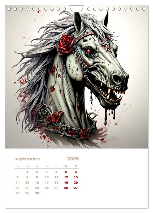 Produktbild: Marche des zombies (Calendrier mural 2026 DIN A4 horizontal), CALVENDO calendrier mensuel