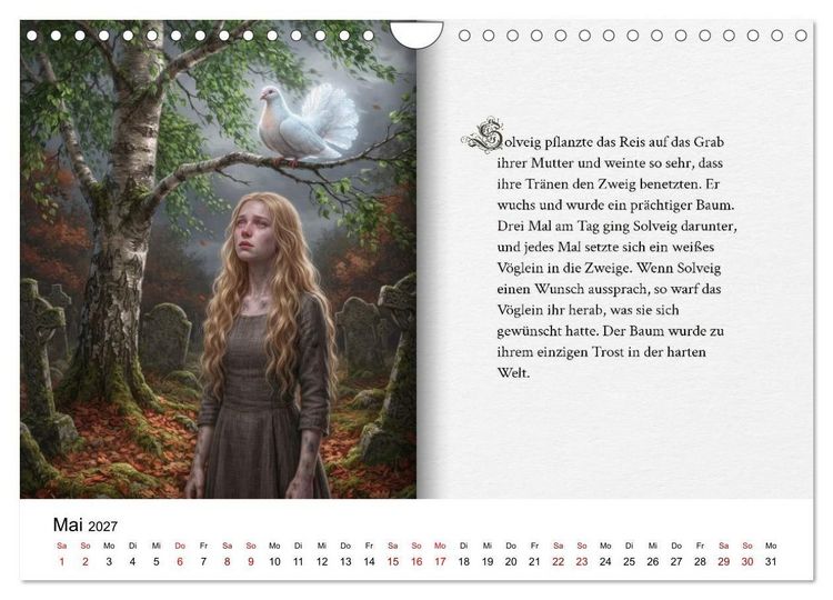 Produktbild: Grimms Hausm&auml;rchen Aschenputtel (Wandkalender 2027 DIN A4 quer), CALVENDO Monatskalender