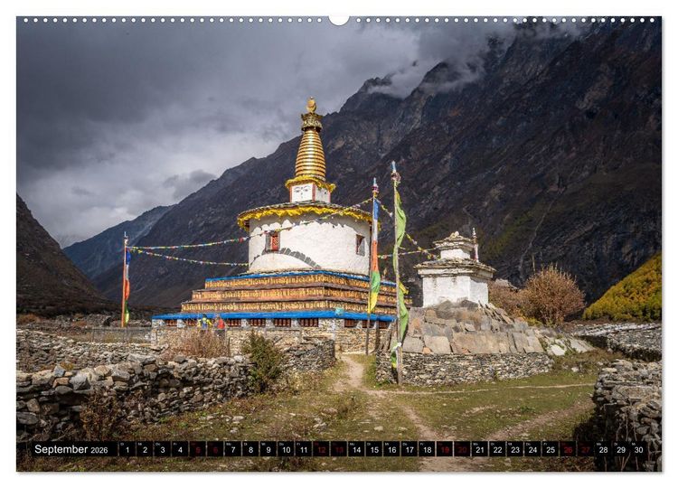 Produktbild: Nepal Tsum Valley - Tal des Gl&uuml;cks (Wandkalender 2026 DIN A2 quer), CALVENDO Monatskalender