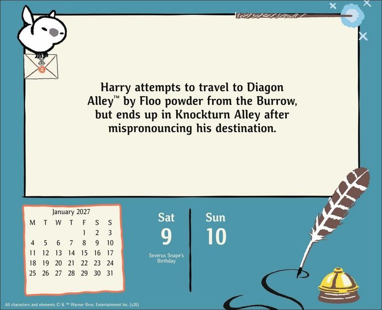 Produktbild: Harry Potter Tagesabrei&szlig;kalender 2027