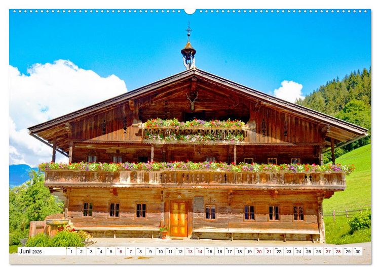 Produktbild: Tiroler Bauernh&ouml;fe Mal urig, mal feudal (Wandkalender 2026 DIN A2 quer), CALVENDO Monatskalender