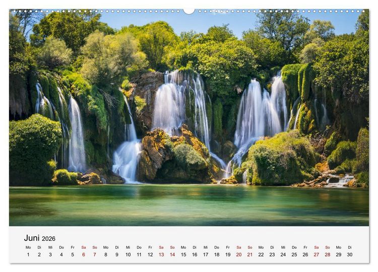 Produktbild: Naturschauspiel Wasserfall: Europas flie&szlig;ende Kunstwerke (Wandkalender 2026 DIN A2 quer), CALVENDO Monatskalender