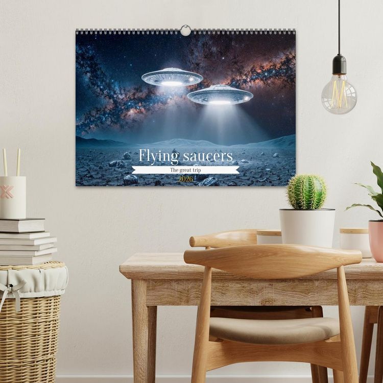 Produktbild: Flying saucers - The great journey (Wall Calendar 2026 DIN A3 landscape), CALVENDO 12 Month Wall Calendar