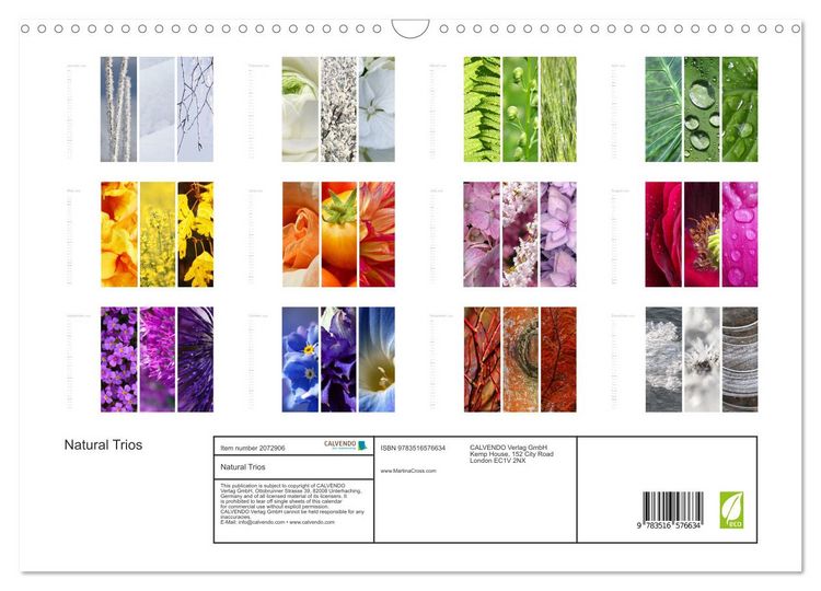 Produktbild: Natural Trios (Wall Calendar 2026 DIN A3 landscape), CALVENDO 12 Month Wall Calendar