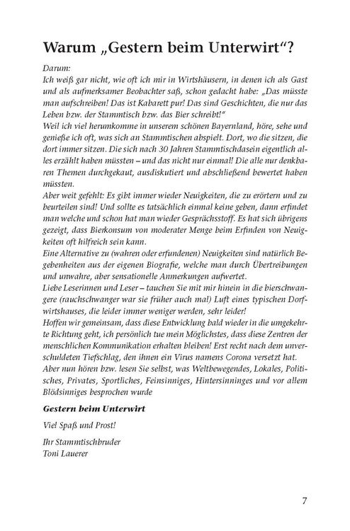 Produktbild: Gestern beim Unterwirt