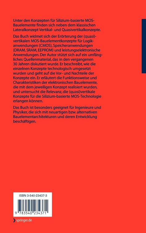 Produktbild: Konzepte siliziumbasierter MOS-Bauelemente