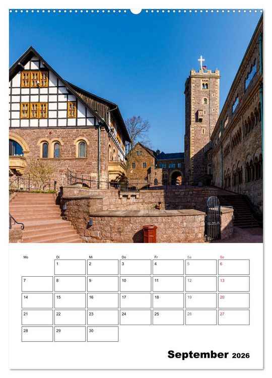 Produktbild: Die Th&uuml;ringer Wartburg (Wandkalender 2026 DIN A2 hoch), CALVENDO Monatskalender