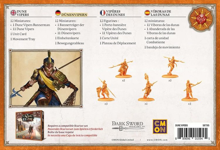 Produktbild: Song of Ice & Fire - Dune Vipers (D&uuml;nenvipern) DE/EN/ES/FR