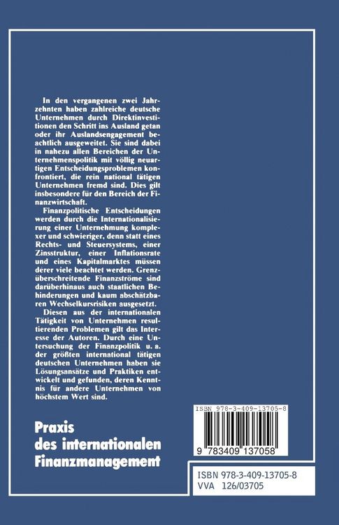 Produktbild: Praxis des internationalen Finanzmanagement