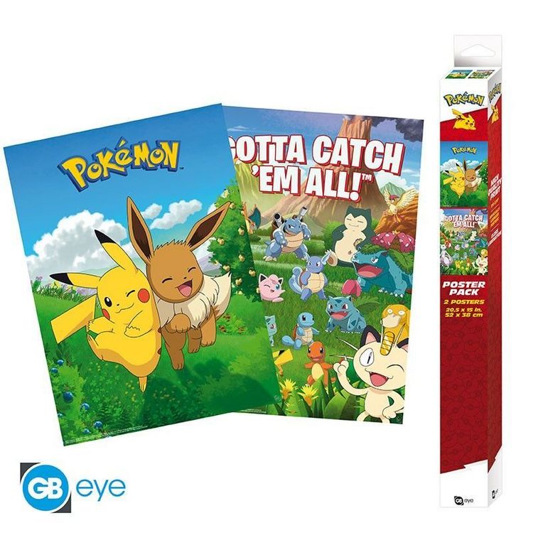 Produktbild: POKEMON Set 2 Chibi Posters - Umgebung (52x38)