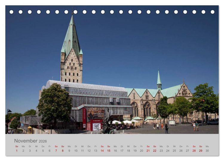 Produktbild: Paderborn Domstadt am Eggegebirge (Tischkalender 2026 DIN A5 quer), CALVENDO Monatskalender