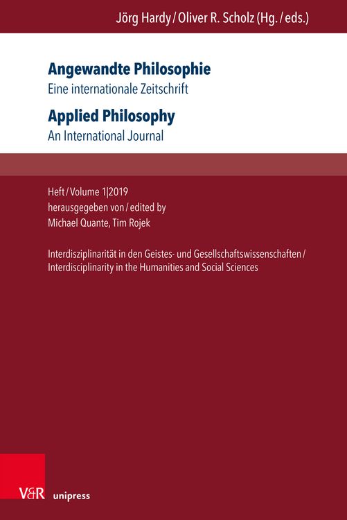 Produktbild: Angewandte Philosophie. Eine internationale Zeitschrift / Applied Philosophy. An International Journal