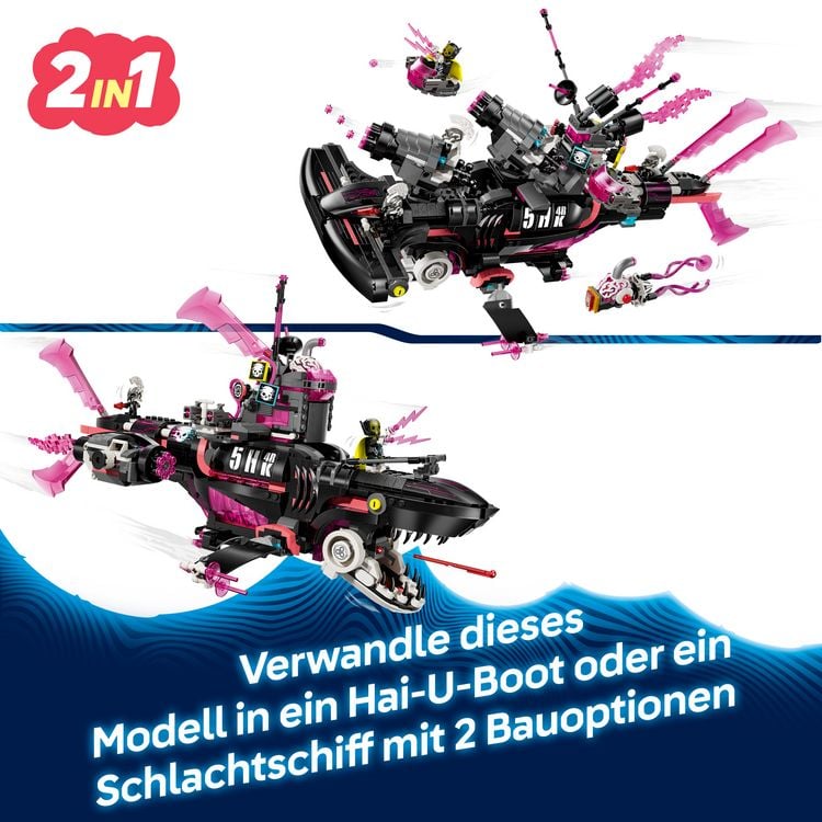 Produktbild: LEGO DREAMZzz 71500 Albtraumhai-U-Boot, Kreatives Kinder Spielzeug