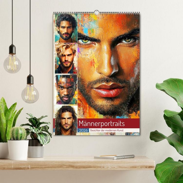 Produktbild: M&auml;nnerportraits. Gesichter der modernen Kunst (Wandkalender 2026 DIN A2 hoch), CALVENDO Monatskalender