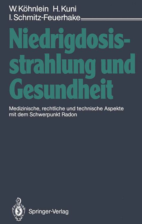 Produktbild: Niedrigdosisstrahlung und Gesundheit