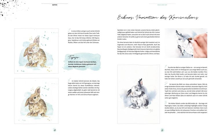 Produktbild: Die Kunst der Aquarellmalerei &ndash; Tiere: alle Watercolor-Grundlagen, Techniken und Motive Step by Step