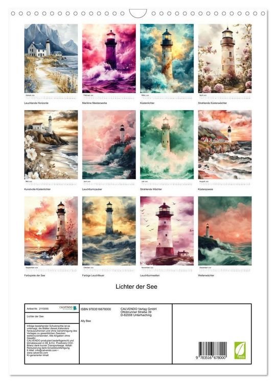 Produktbild: Lichter der See (Wandkalender 2026 DIN A3 hoch), CALVENDO Monatskalender