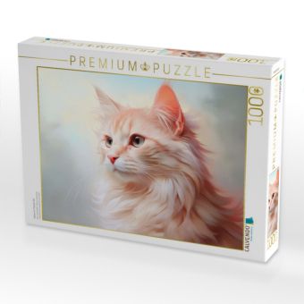 Produktbild: CALVENDO Puzzle Katzen im Pastell-Stil | 1000 Teile Lege-Gr&ouml;&szlig;e 64x48cm Foto-Puzzle f&uuml;r gl&uuml;ckliche Stunden
