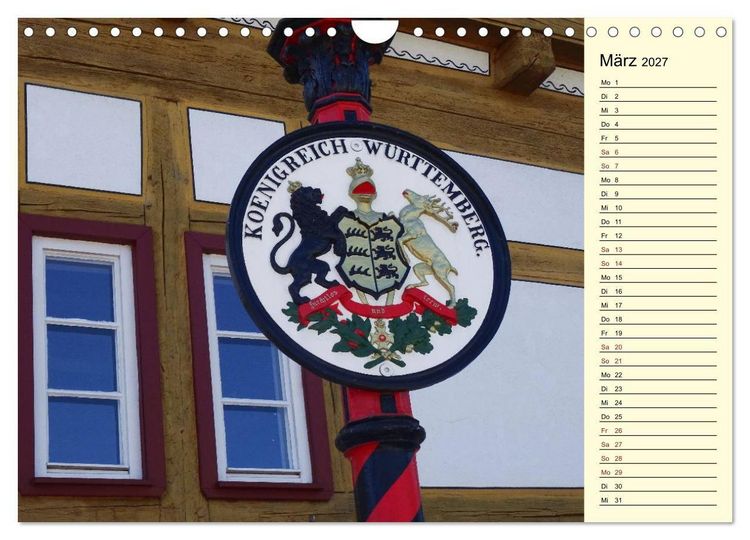 Produktbild: Unterwegs in Waiblingen (Wandkalender 2027 DIN A4 quer), CALVENDO Monatskalender