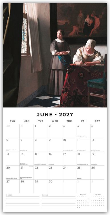 Produktbild: Johannes Vermeer &ndash; Jan Vermeer 2027 &ndash; 16-Monatskalender