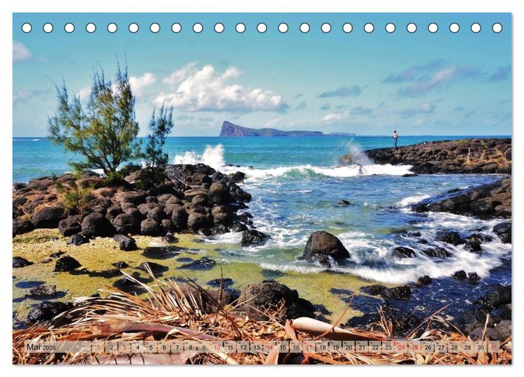 Produktbild: Tr&auml;um dich nach Mauritius (Tischkalender 2026 DIN A5 quer), CALVENDO Monatskalender