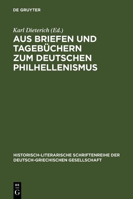 Produktbild: Aus Briefen und Tageb&uuml;chern zum deutschen Philhellenismus
