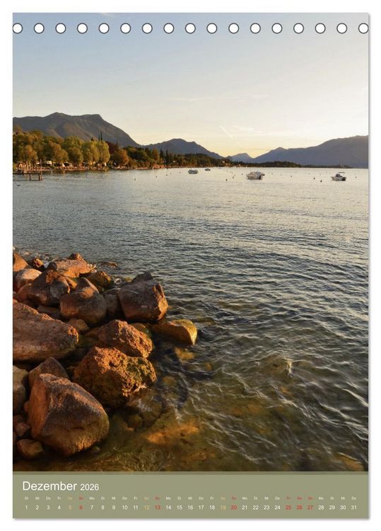 Produktbild: Gardasee - Die sch&ouml;nsten Momente am Gardasee (Tischkalender 2026 DIN A5 hoch), CALVENDO Monatskalender