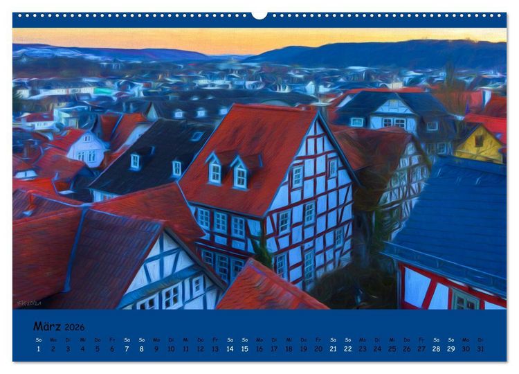Produktbild: Malerisches Marburg (Wandkalender 2026 DIN A2 quer), CALVENDO Monatskalender