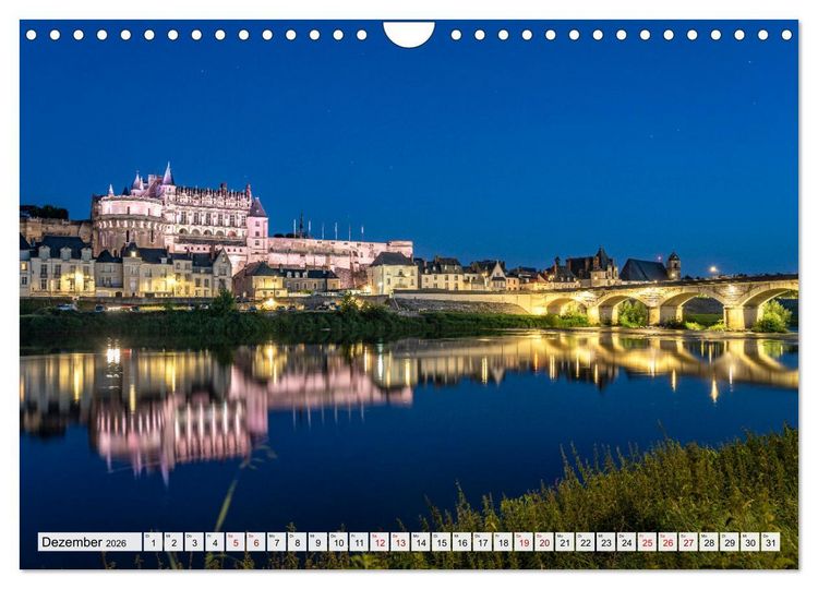 Produktbild: Die Schl&ouml;sser im Tal der Loire (Wandkalender 2026 DIN A4 quer), CALVENDO Monatskalender