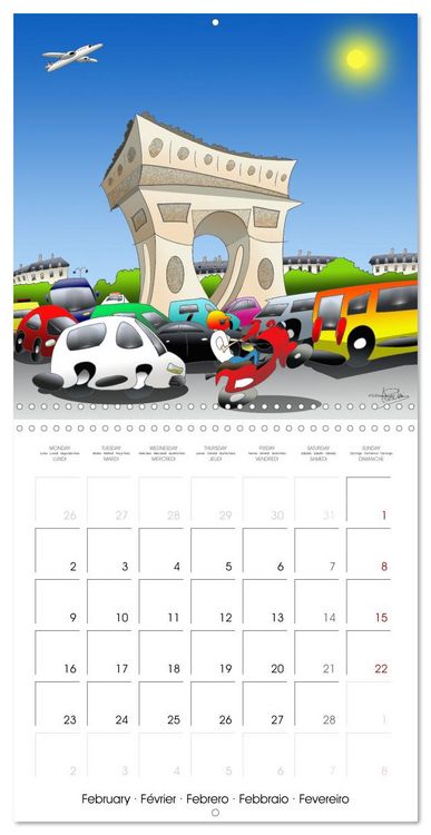 Produktbild: PARICATURES (Calendrier mural carr&eacute; 2026 30x30 cm) Calendrier double avec une page pour vos prises de notes