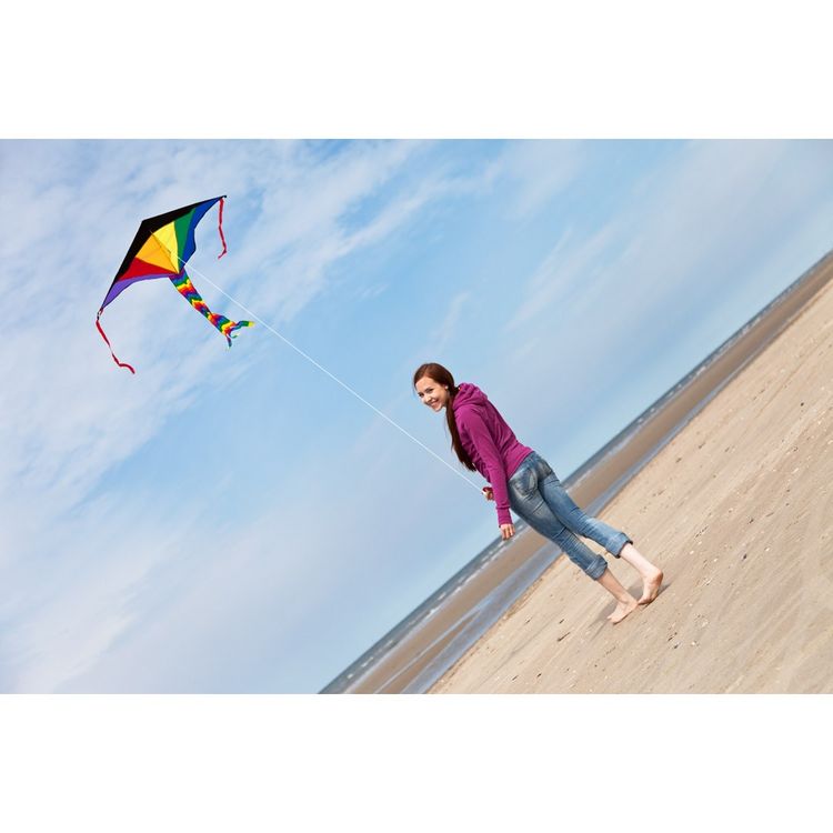Produktbild: Ecoline Einleiner Drachen Simple Flyer Rainbow Spannweite (Details) 1200 mm Windst&auml;rken-Eignung 2 - 5 bft
