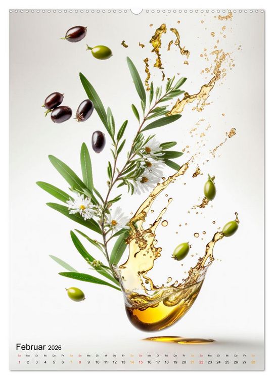 Produktbild: Oliven&ouml;l lecker und gesund (Wandkalender 2026 DIN A2 hoch), CALVENDO Monatskalender