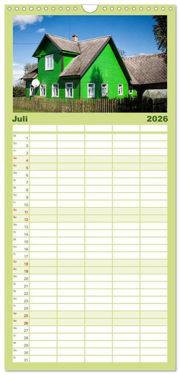 Produktbild: Familienplaner 2026 - Das Baltikum - Unterwegs in faszinierenden Kulturlandschaften mit 5 Spalten (Wandkalender, 21 x 45 cm) CALVENDO