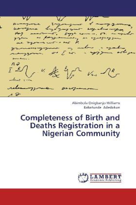Produktbild: Onigbanjo Williams, A: Completeness of Birth and Deaths Regi