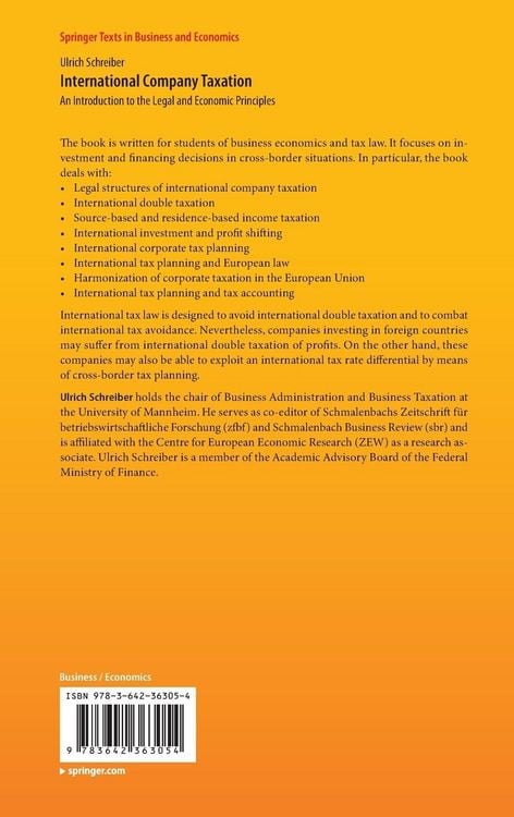 Produktbild: International Company Taxation