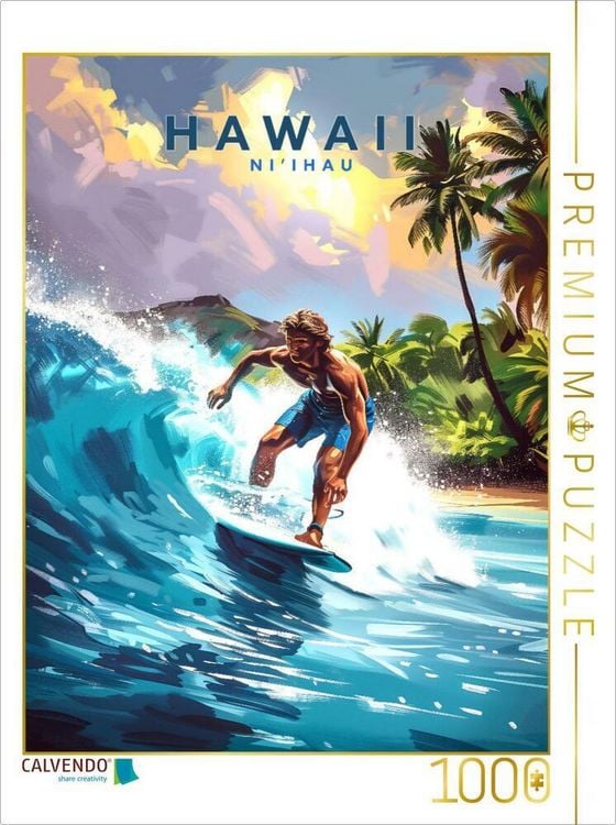 Produktbild: CALVENDO Puzzle Surfspot Ni'ihau | 1000 Teile Lege-Gr&ouml;&szlig;e 64x48cm Foto-Puzzle f&uuml;r gl&uuml;ckliche Stunden
