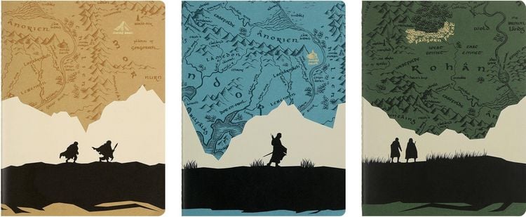 Produktbild: Moleskine Der Herr der Ringe Cahier (3er-Set), XL, liniert, weicher Einband