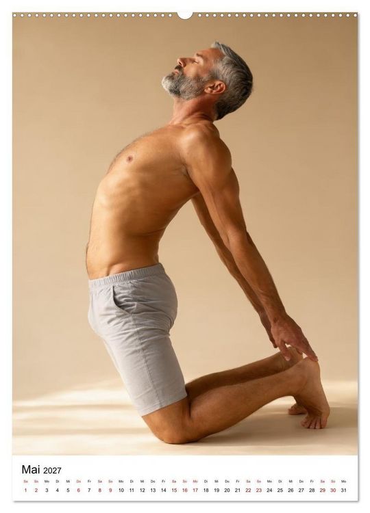 Produktbild: Yoga f&uuml;r Helden (hochwertiger Premium Wandkalender 2027 DIN A2 hoch), Kunstdruck in Hochglanz