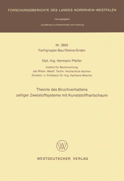Produktbild: Theorie des Bruchverhaltens zelliger Zweistoffsysteme mit Kunststoffhartschaum
