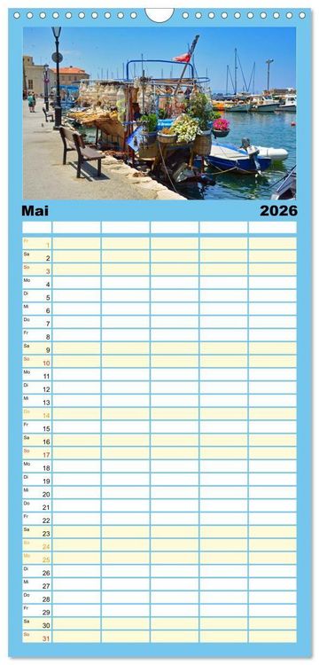 Produktbild: Familienplaner 2026 - Kretas Wilder Westen mit 5 Spalten (Wandkalender, 21 x 45 cm) CALVENDO