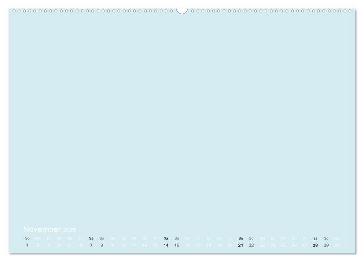 Produktbild: Bastelkalender - hell Blau (Wandkalender 2026 DIN A2 quer), CALVENDO Monatskalender
