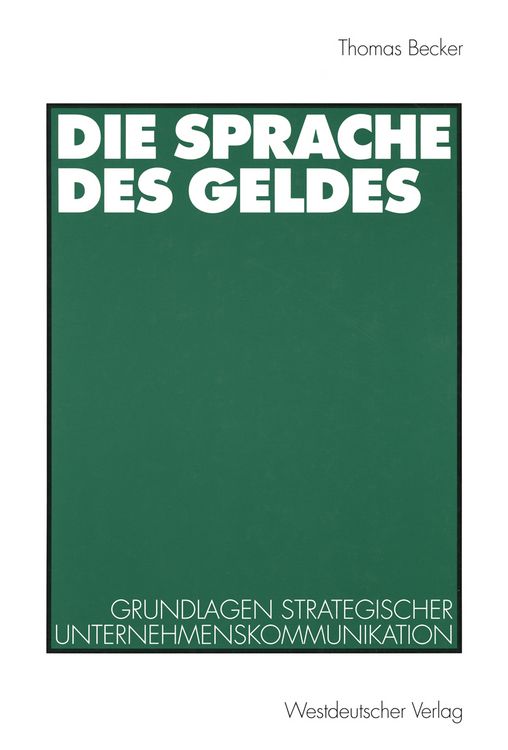 Produktbild: Die Sprache des Geldes