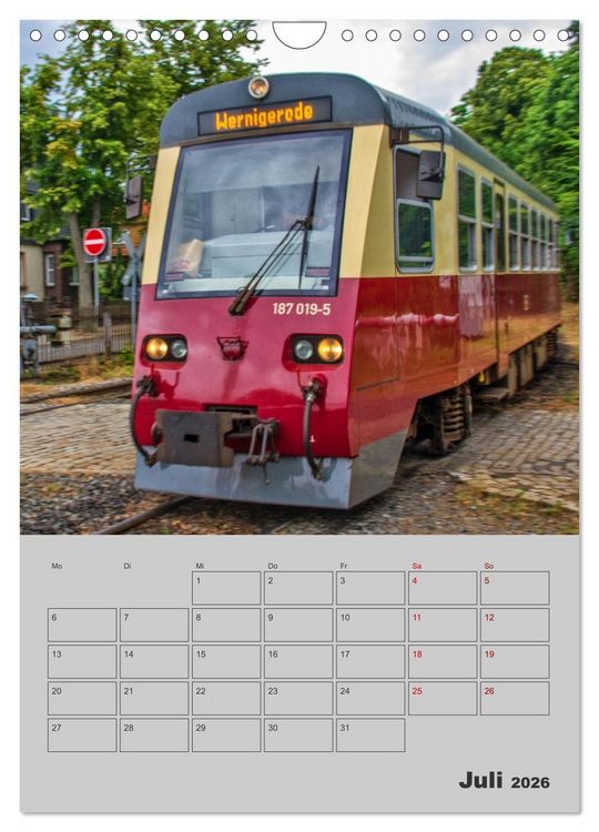 Produktbild: Brockenbahn - Terminplaner (Wandkalender 2026 DIN A4 hoch), CALVENDO Monatskalender