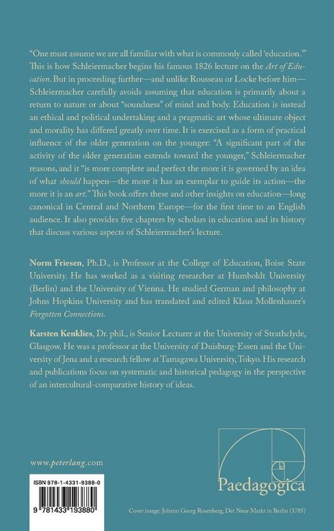 Produktbild: F.D.E. Schleiermacher&rsquo;s Outlines of the Art of Education
