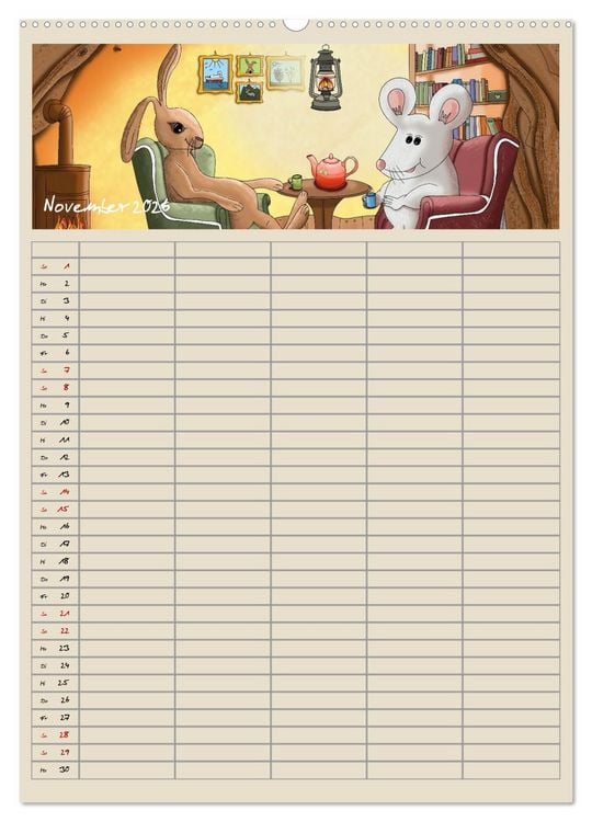 Produktbild: Mats Maus und seine Freunde (Wandkalender 2026 DIN A2 hoch), CALVENDO Monatskalender
