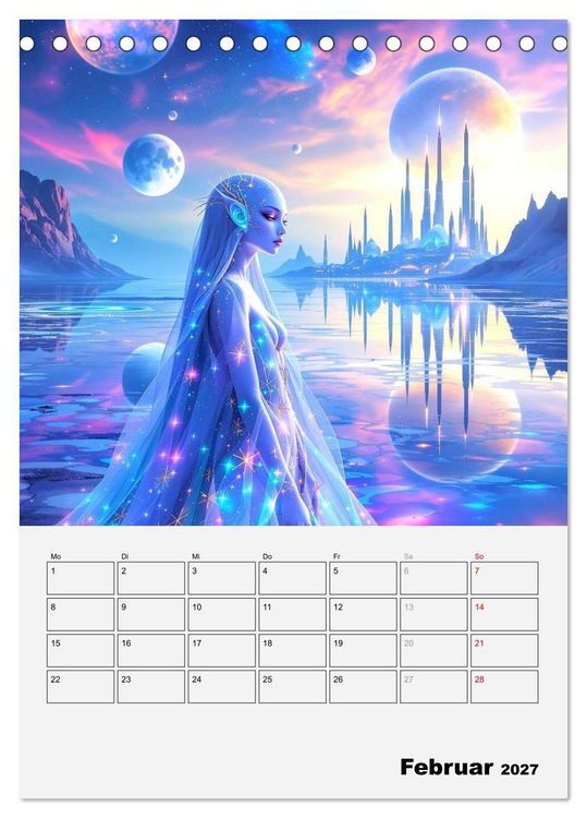 Produktbild: Herrscherinnen der Galaxien (Tischkalender 2027 DIN A5 hoch), CALVENDO Monatskalender